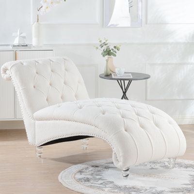 Chaise longue sans accoudoirs touffetée