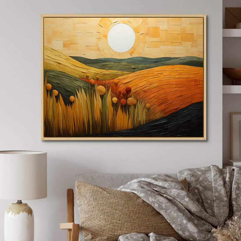 «Countryside Bold», impression géométrique sur toile, H 30 po x l 40 po x P 1,5 po, Cadre naturel flottant