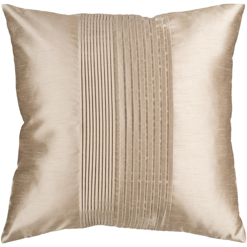 Pleats Pillow Cover, 18" x 18", Neutral