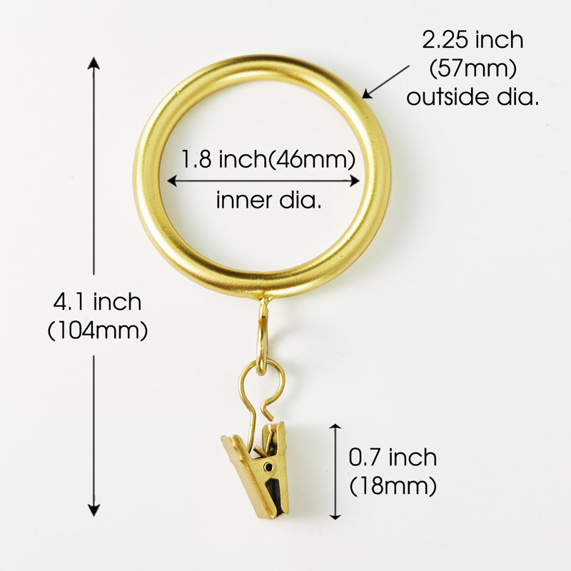 1-1 / 8 pince à anneau de fer (ensemble de 14), Doré
