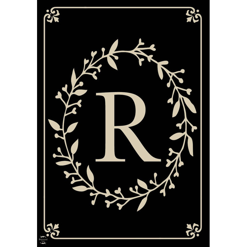  Classic Monogram Letter R Garden Flag