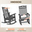 Chaise berçante d'extérieur en plastique surdimensionnée toutes saisons Adirondack-117802447