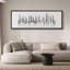 «Minimal Botanical Minimalist Pine Tree Silhouette», reproduction encadrée sur toile-111665148-98042150