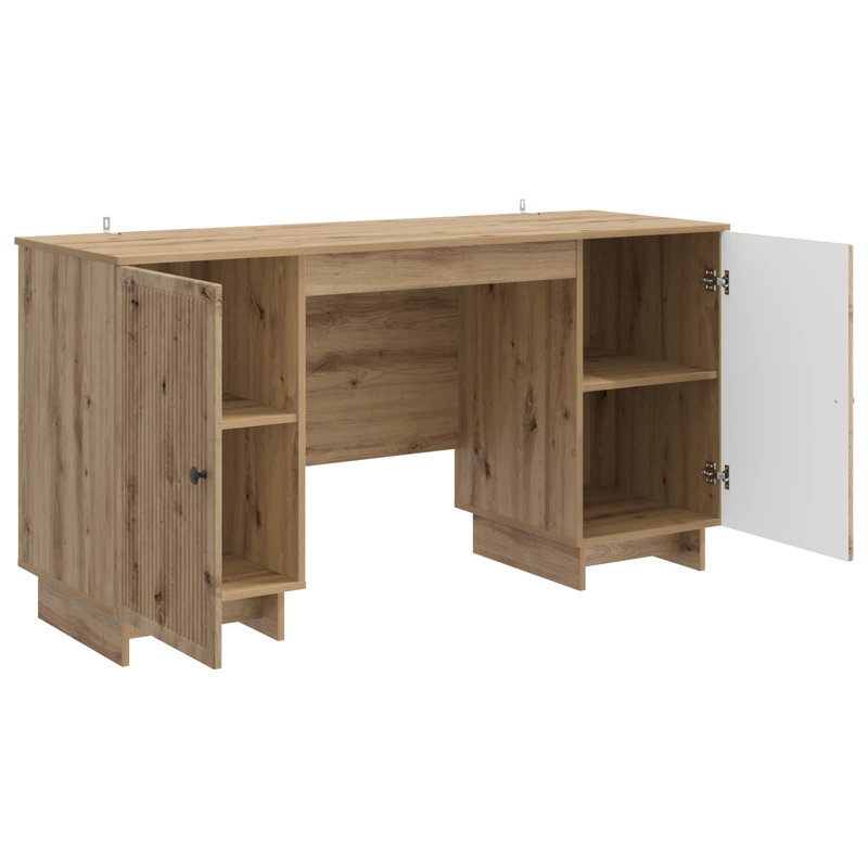 Credenza Desk, Artisan Oak