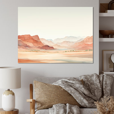 Minimalism Canyon View I On Canvas Print