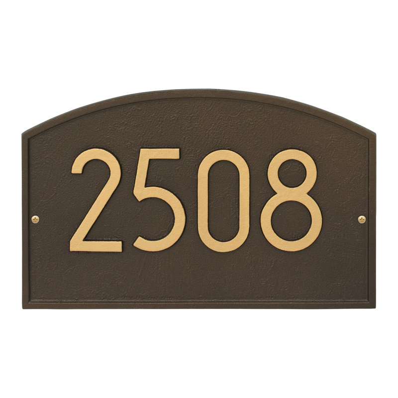 Legacy Modern Personalized 1-Line Wall Address Plaque, Yes, Aged Bronze
