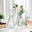 Clear Diamond-faceted Glass Vase For Flowers 4.5" W 7" H-1423024018