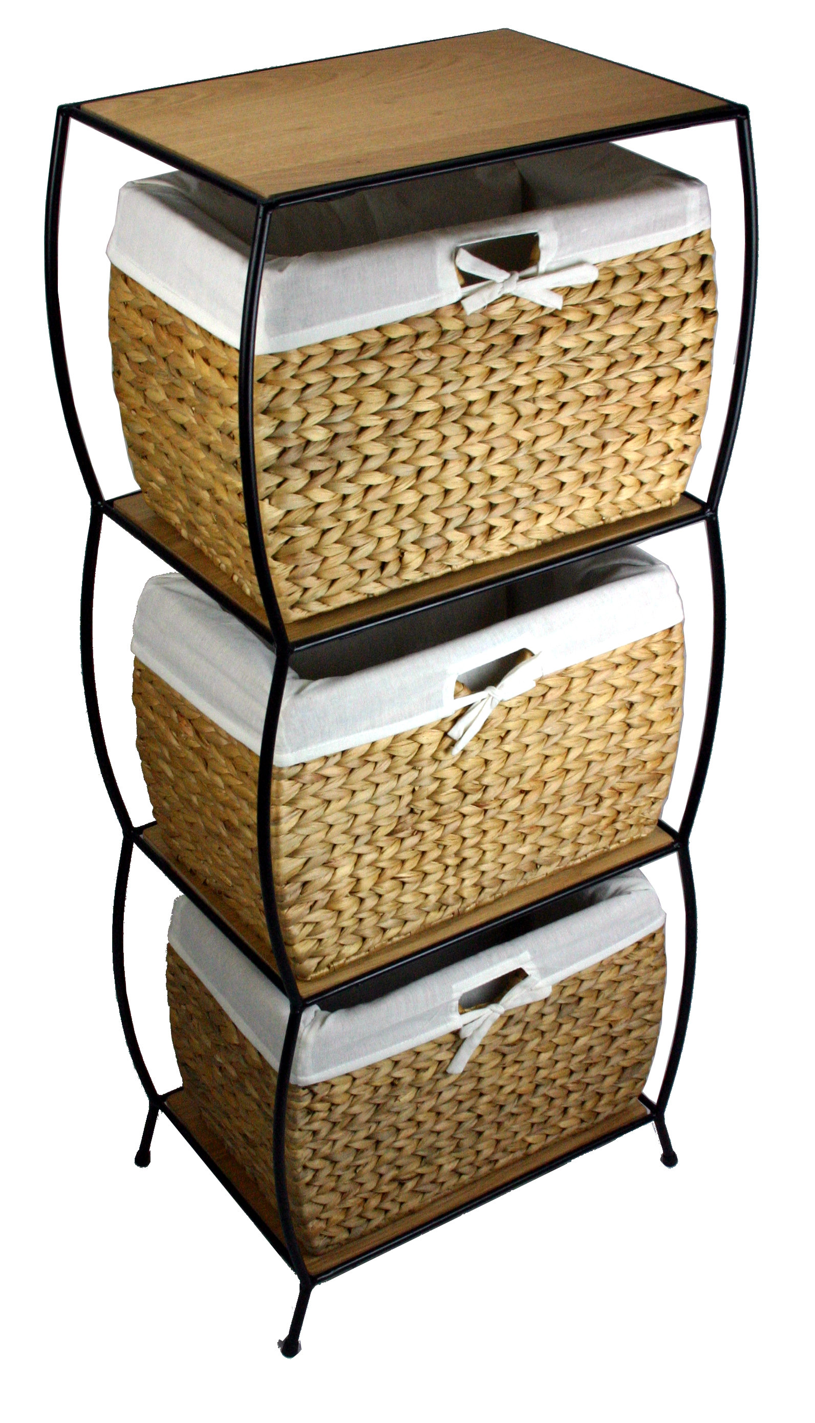 Household Essentials Seagrass, Rattan 3 Drawer Unit