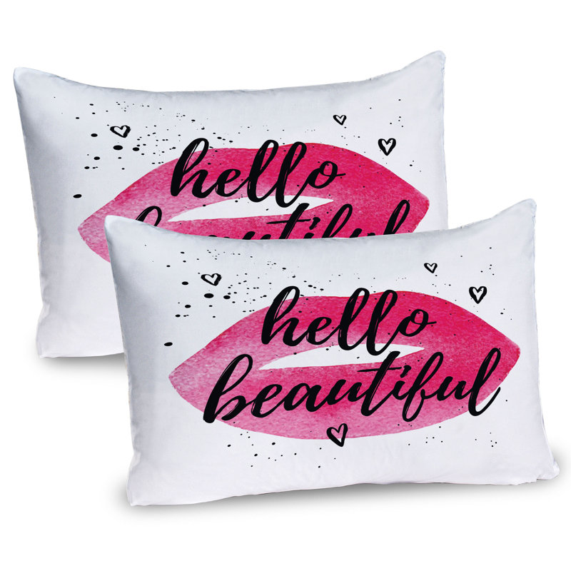 Ensemble de 2 taies décoratives Ambesonne Hello, H 20 po x l 30 po
