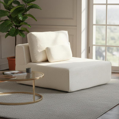 1 Seater Chenille Sofa