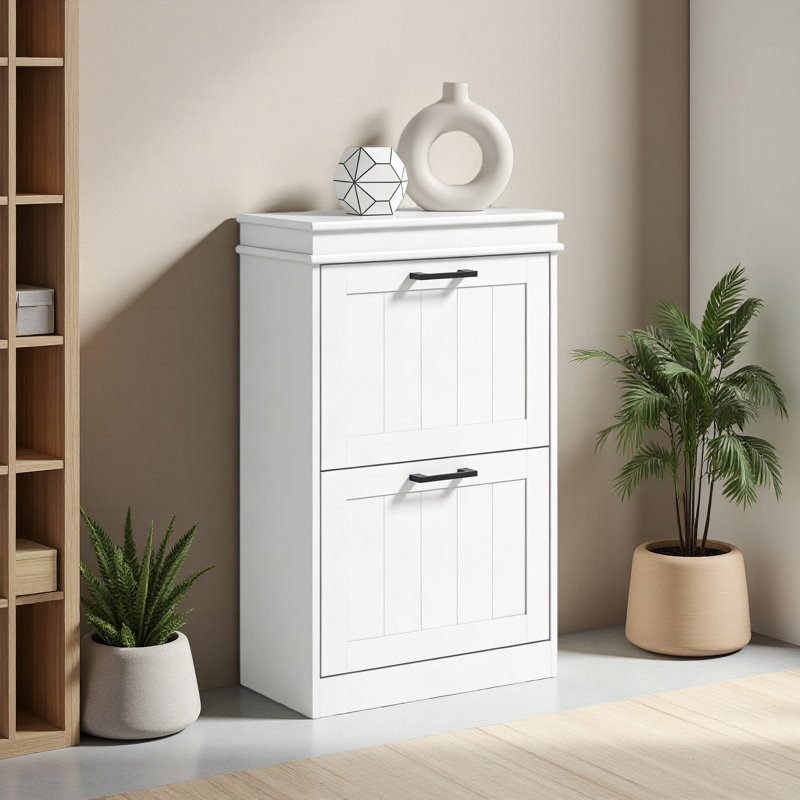 Rangement de couloir, armoire à chaussures, Blanc