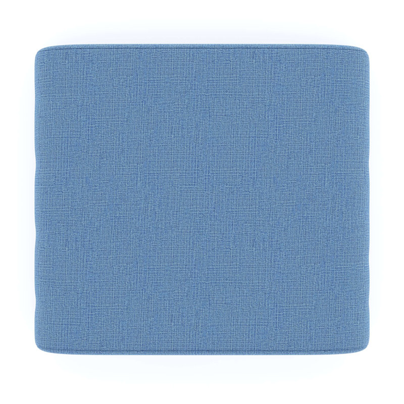Sunbrella® Outdoor Ottoman Cushion, 4" H x 22" W x 20" D, Cast Ocean Sunbrella® Plainweave