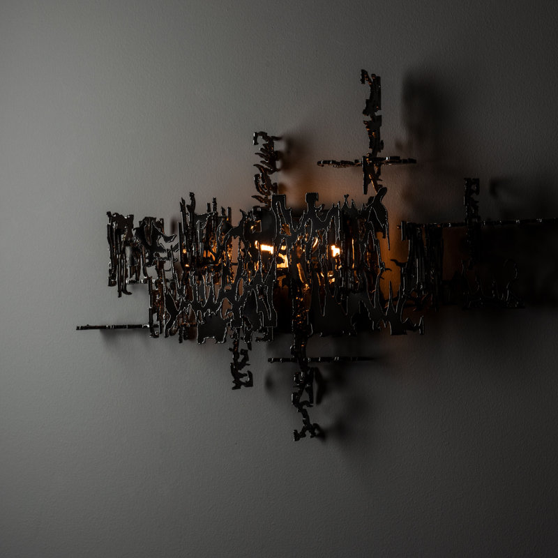 Brutus Aluminum Flush Mounted Sconce, Ink