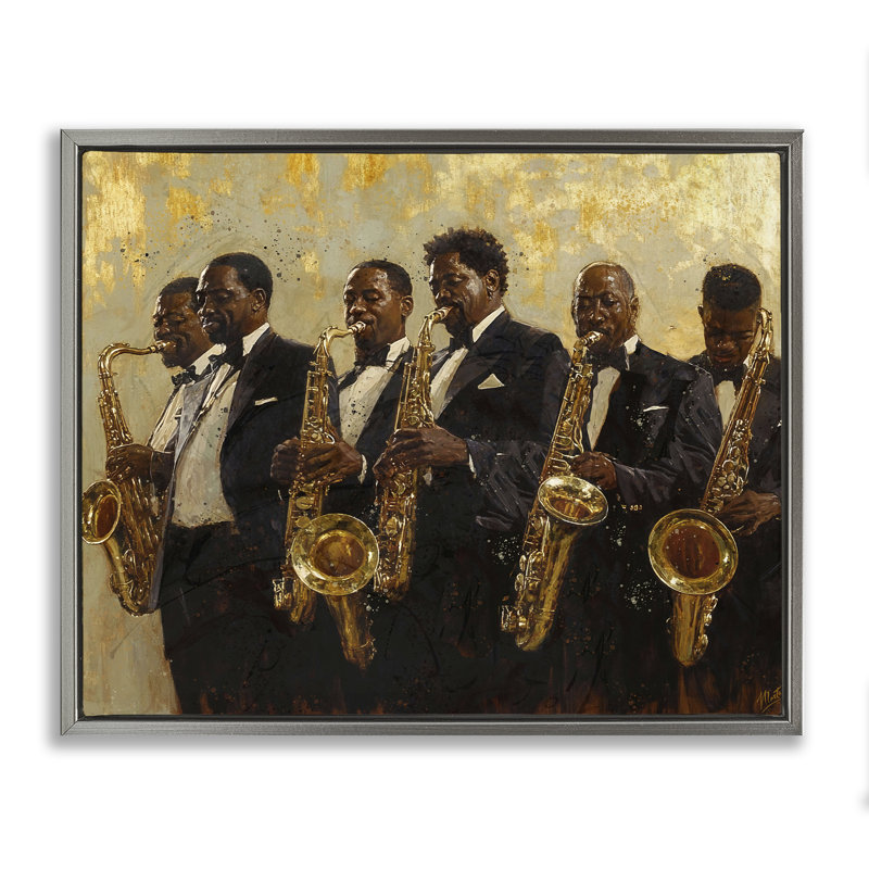 Cadre flottant Golden Era Ensemble, design par Marta Wiley, Cadre flottant gris lustré, H 17 po x l 21 po