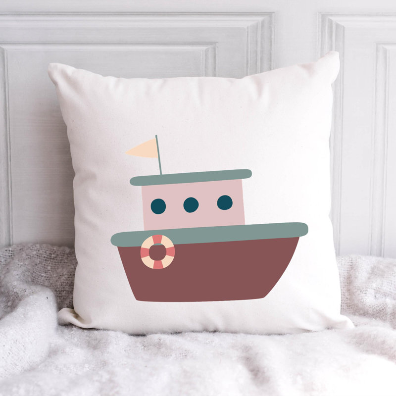 Nautical Sea Life_152 - Coussin décoratif avec coussin décoratif, H 14 po x l 14 po