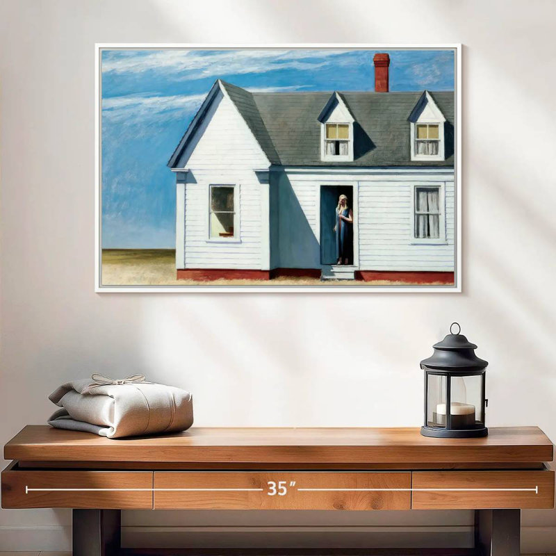 High Noon 1949, 25 po x 17 po, Cadre flottant blanc