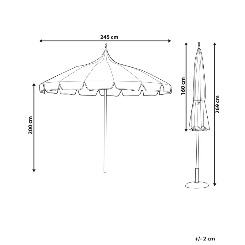 MINOA Market Parasol, Blue