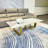55" Wide Rectangular Coffee Table, Gold-1652749699