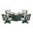 Braxton 5-Piece Deep Seating Swivel Conversation Set with Fire Pit Table-128126262-68603211