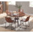 Nydia Round Metal Base Dining Table-892716246