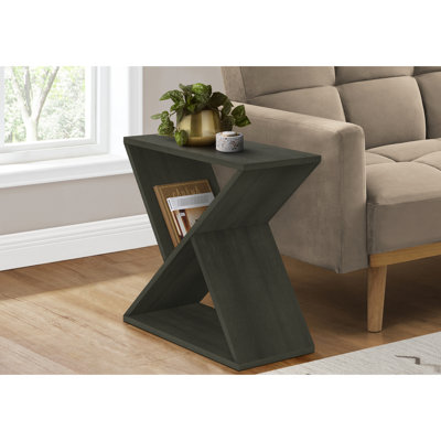 Table d'appoint contemporaine en placage foncé pour chambre et salon