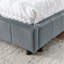 Structure de lit capitonnée rembourrée, structure de canapé-lit avec dossier et accoudoirs confortables, lit pour chambre à coucher, salon, velours-1602039037