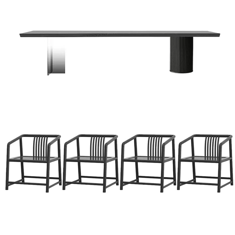 Ensemble de salle à manger rectangulaire, H 29,53 po x L 70,87 po x l 25,59 po