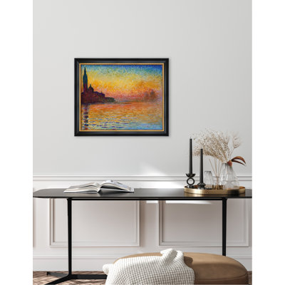 Reproduction d'art, estampe numérique PM001, "Coucher de soleil à Venise" par Claude Monet