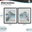 «Tranquil Gaze Herons», ensemble de 2 impressions encadrées sous verre, design par Nan-139051804-139051807