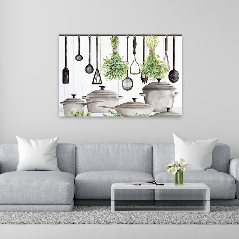 A Cook's Kitchen Modern Abstract Art, 40" H x 60" W