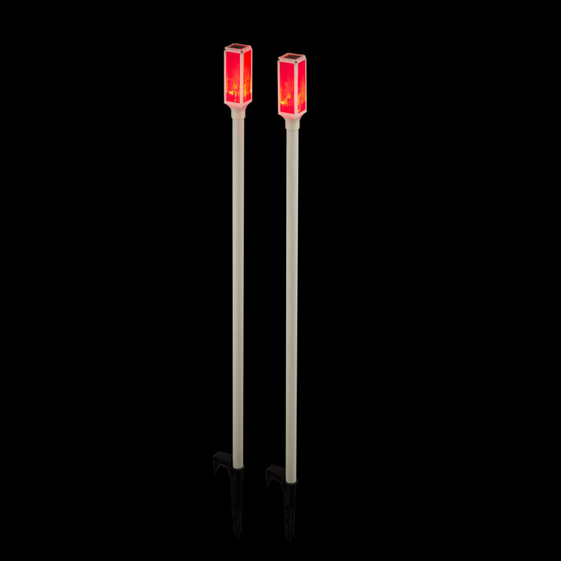 White Solar Powered Integrated LED Pathway Light Pack