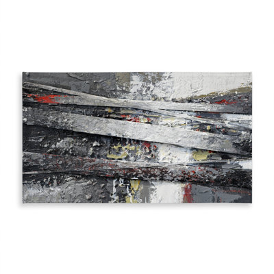 Industrial and Texturized Abstract Stripes Tablecloth | Modern Decor