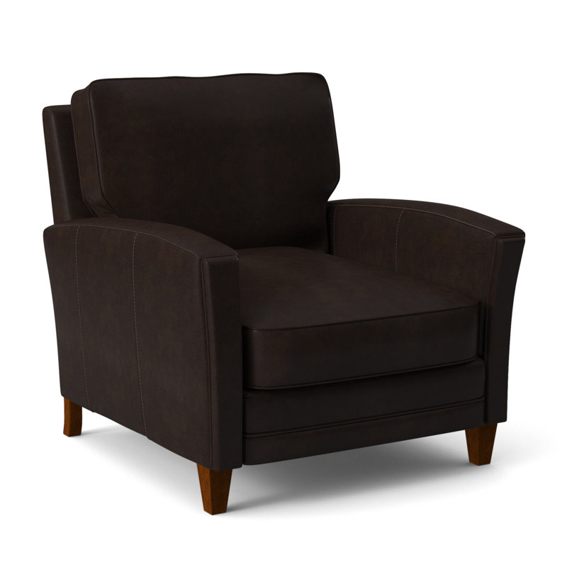 Zion Armchair, New Classiques, Aline Light Gray Stonewash Genuine Leather