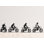 Ensemble de 4 autocollants muraux de course Motocross Dirt Bike Rider