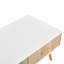 Table basse rectangulaire avec tiroir coulissant pour le rangement, table moderne pour le salon, blanc-2119377926