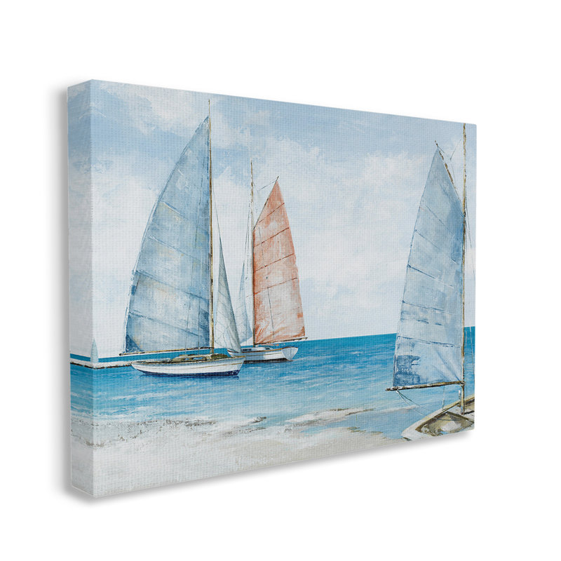 «Coastal Sailboat Fleet» par Max Maxx sur, H 36 po x l 48 po