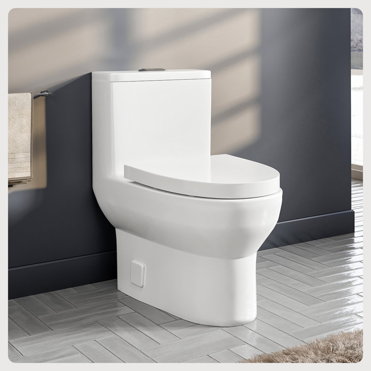 Eviva 1.2 Gallons GPF Elongated Floor Mounted One-Piece Toilet (Seat Included)
