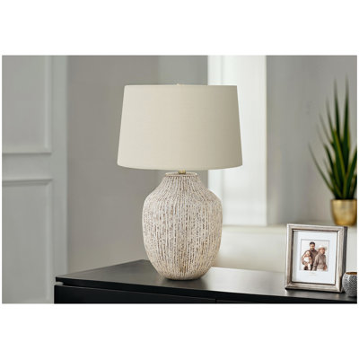 Lighting, 26"h, Table Lamp, Cream Ceramic, Ivory / Cream Shade, Transitional