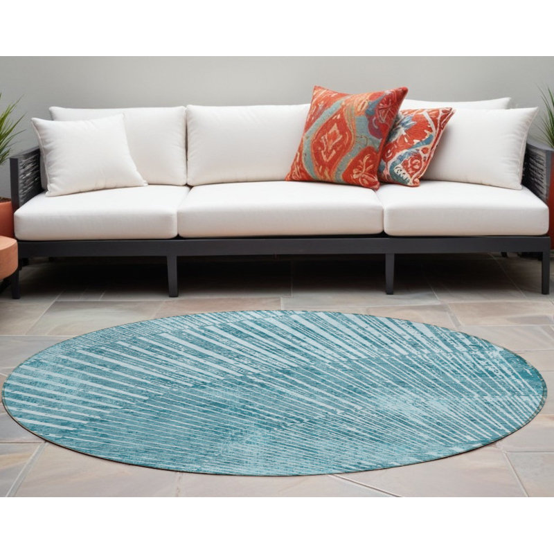 Tapis extérieur rond 8 pi