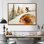 Sommet des planeurs qui skient dans un paysage d'hiver III - art mural ski