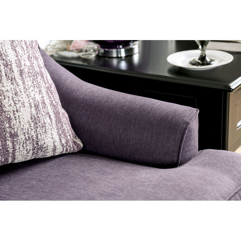 Moorton Upholstered 91'' Sofa, Purple
