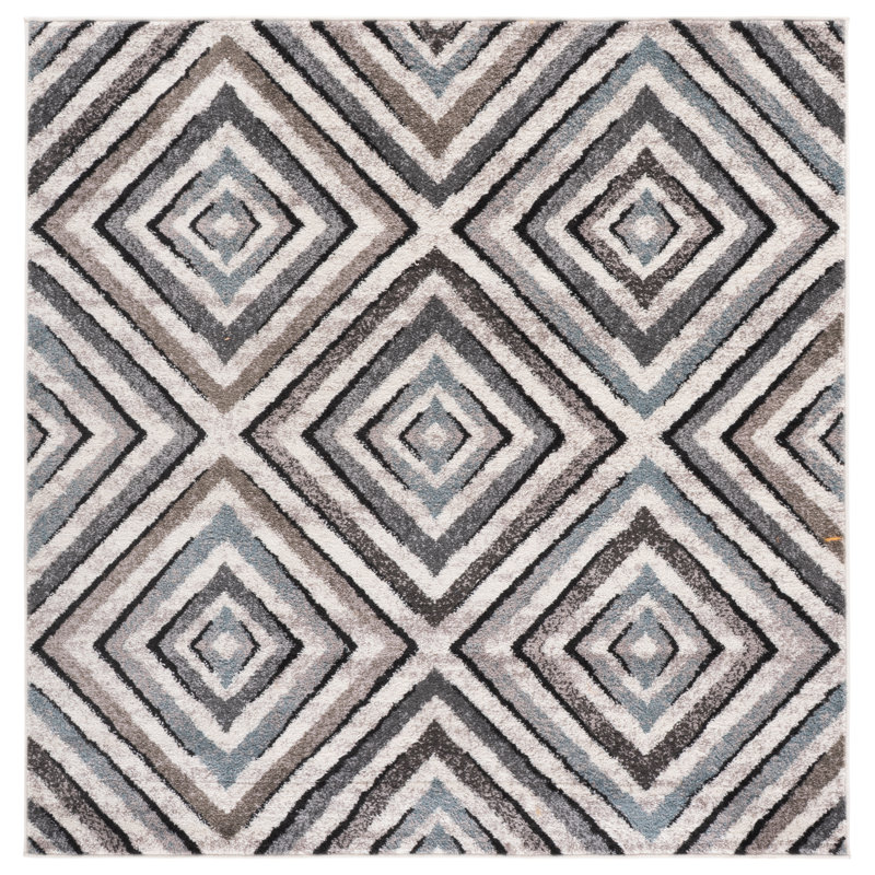 Brynlea Performance Geometric Rug, Square 5'1"