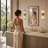 Metro Beaded Champagne Silver Glass Framed Decorative Accent Wall Mirror - 18" x 30"-505557855