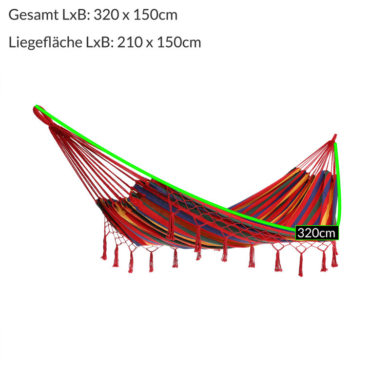 LosPalmos Double Hammock, Red