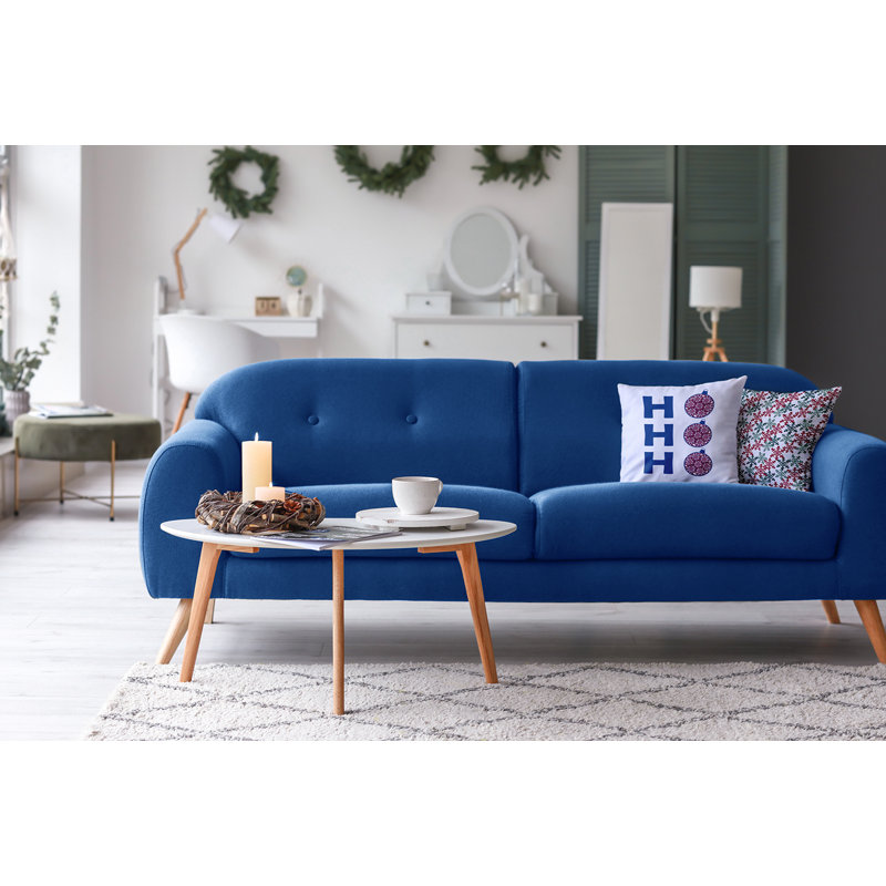 Ho Ho Ho Accent Pillow with Insert, 16" H x 16" W, Blue
