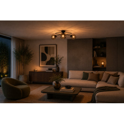 Glass Semi Flush Mount