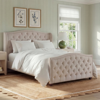 Coleman Upholstered Wingback Bed