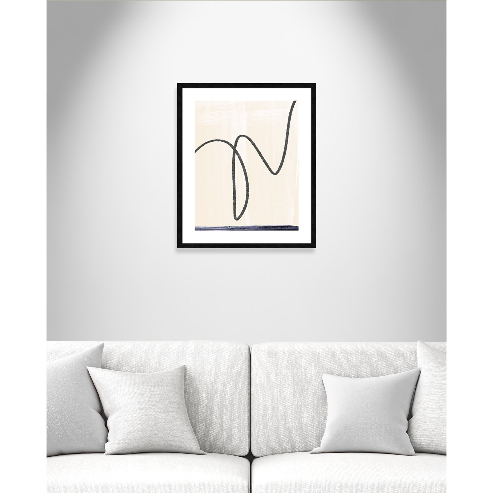 Tigerlily "Departured I" Painting, 25.5" H x 21.5" W x 0.75" D, Black Framed Paper