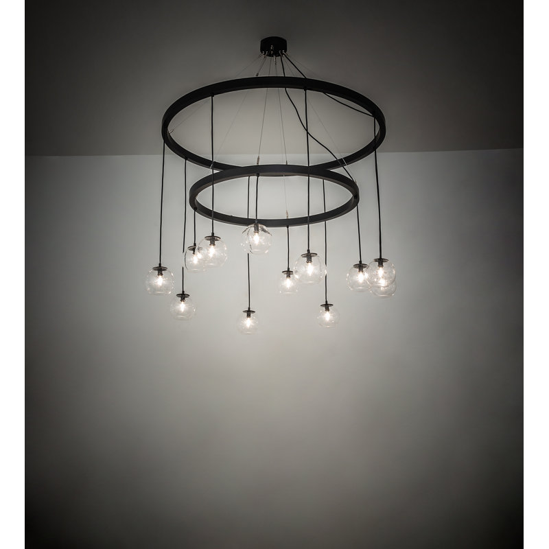 Aralyn 12 - Light Dimmable Wagon Wheel Chandelier