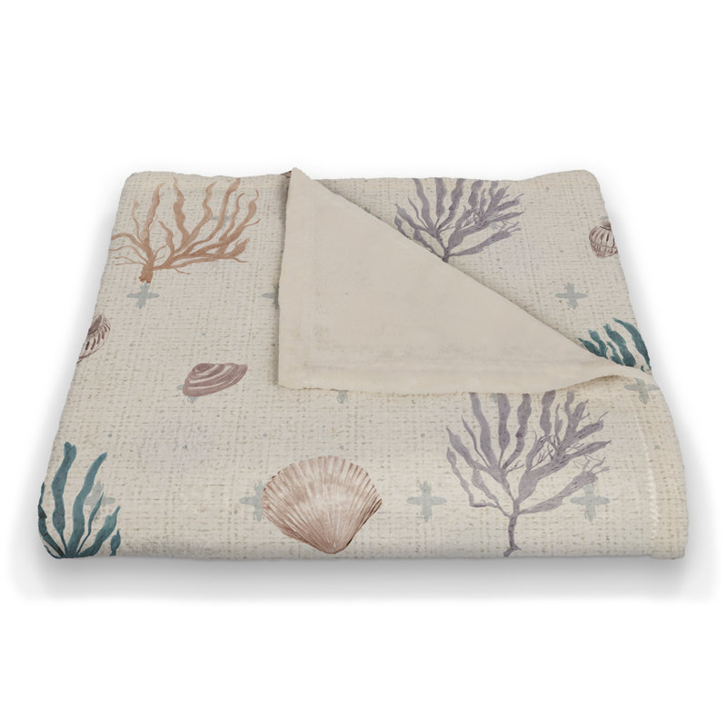 Hand Woven Throw Blanket, Blue/White